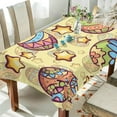 thumbnail image 4 of 54"x54" Easter Bunny Eggs Tablecloth Waterproof Washable Polyester Square Table Cover Durable Tablecloth for Kitchen Dining Table Party Decor, 4 of 7