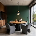 thumbnail image 4 of YANSUN Farmhouse Pendant Light with Wood & Metal Shade, Adjustable Height Matte Black Hanging Lamp for Kitchen Island Dining Room, 4 of 8