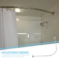 thumbnail image 3 of 3 Pcs Shower Curtain Rods Curved Shower Rod Stretchable Corner Shower Curtain Rod, 3 of 8