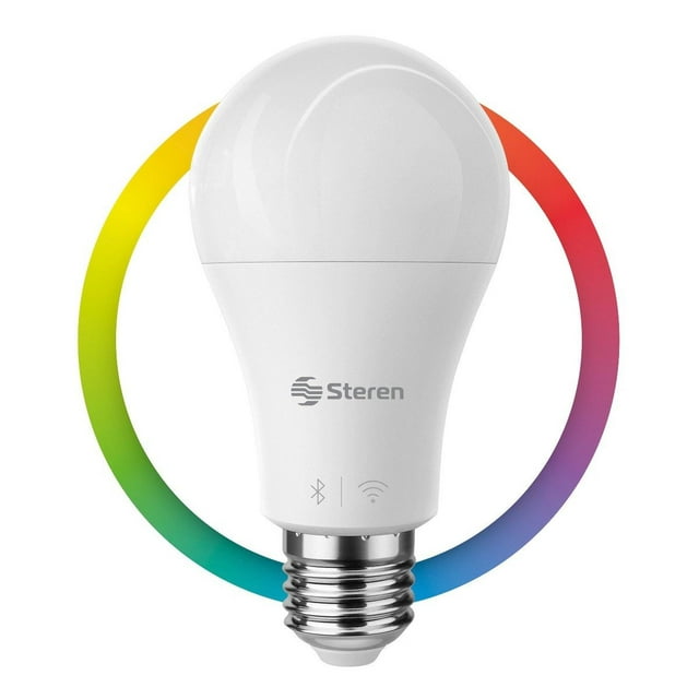 Gateway Wi-Fi con función de foco LED RGB+W multicolor de 9 W Steren SHOME-420