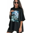 thumbnail image 3 of Plus Size Shirt for Women Oversized Black Tops for Women Short Sleeves Shirt for Women Maldives1 T Shirt Crewneck Shirt for Women M, 3 of 5