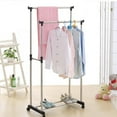 thumbnail image 4 of Ktaxon Double Heavy Duty Rail Portable Clothes Hanger Rolling Garment Rack Adjustable, 4 of 15