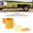 thumbnail image 3 of Anti Theft King Pin Lock, Heavy Duty Universal Simple Operate Weather Resistant 5th Wheel Trailer King Pin Lock with Yellow Caution Tag for Trailer, 3 of 7