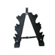 thumbnail image 2 of Rack de barra de 3 niveles, compacto y estable, ideal para entrenamiento de fuerza en el gimnasio en casa., 2 of 9