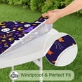 thumbnail image 5 of Halloween Pumpkin Party Elastic Tablecloth for Round Table 52 Inch - Fitted Washable Dining Kitchen Spooky Decor, 5 of 6