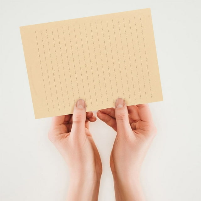 WASHWEPE 50 Feuilles Papier Kraft Brun Clair pour Invitations et Menus Format A5