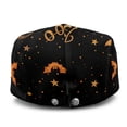 thumbnail image 3 of Chririnla Black Cat Pumpkin Halloween Polyester Beret Hat with Soft, Lightweight Long-Lasting Forward Newsboy Hat for Camping Driving Walking, 3 of 4