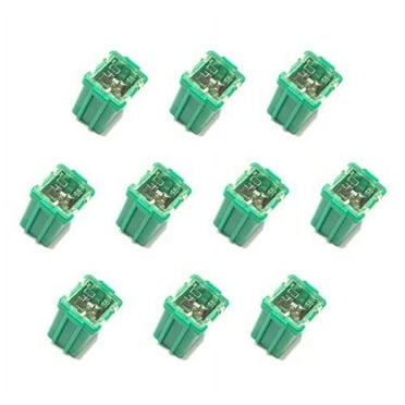 10 Pack!! 40 AMP Green Automotive Low Profile Mini J Case Fuse Compatible for Ford, Chevy/GM Nissan Toyota Hyundai Kia Honda - Pickup Trucks, Cars & SUV 7T4Z14526D 68144445AA 38211SNAA21 1879001124