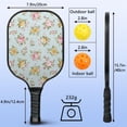 thumbnail image 3 of Pickleball Paddles Set,Pioneer Flower Floral Print Pattern Fiberglass Surface Pickleball Racket Set with 2 Indoor Outdoor Pickleball Balls and Pickleball Bag,Pickle-ball Equipment, 3 of 6