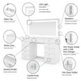 thumbnail image 2 of Boahaus Lydia Modern Vanity Desk with Mirror, Speakers, Lights & Charging Station, White, 2 of 9