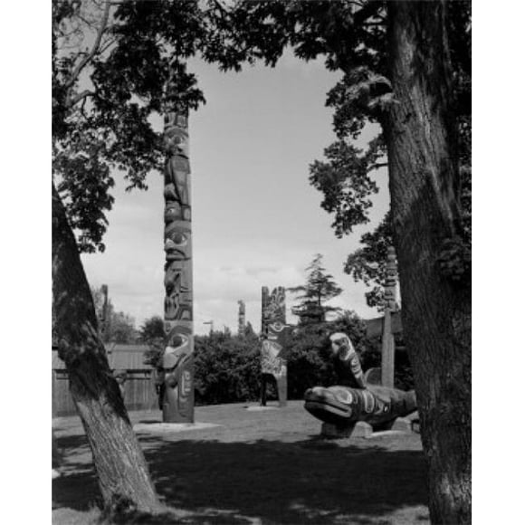 Posterazzi SAL255422088 Canada British Columbia Victoria Totem Pole Park Poster Print - 18 x 24 in.