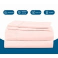 thumbnail image 5 of 4-Piece Full Sleeper Sofa Sheet Set, 100% Egyptian Cotton, 800 Thread Count, Fits 8" Deep Pull-Out Couch Mattress (54" x 72") - Pink Solid, 5 of 5