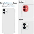 thumbnail image 3 of for iPhone 12 Case, Silicone Upgraded [Camera Protecion] Phone Case with Soft Anti-Scratch Microfiber Lining, 6.1 inch, White, 3 of 12