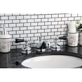 thumbnail image 2 of Kingston Brass Heritage Onyx Widespread Lavatory Faucet With Black Porcelain Lever Handle, Chrome, 2 of 3