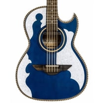 H. Jimenez LBQ4E El Patron Acoustic-Electric Bajo Quinto Transparent Blue