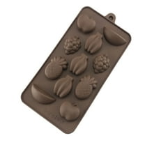 VerPetridure Silicone 11 Fruit Chocolate Mold, Ice Grids Pudding Jelly Baking Mold