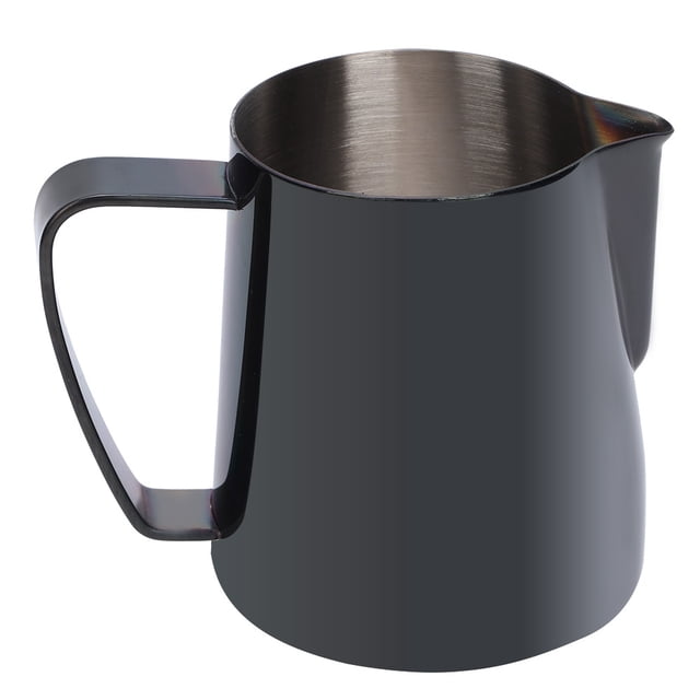 Jarra de café de acero inoxidable, accesorios de café Titanize de acero inoxidable de 350ml, taza de espuma, funcionalidad de alta precisión