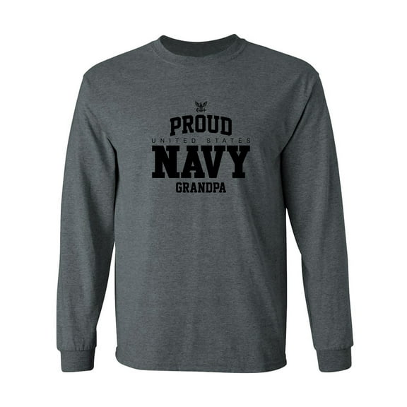 Proud United States Navy GRANDPA Adult Long Sleeve T-shirt