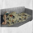 thumbnail image 6 of Cartoon Soft Flannel Fleece Throw Blanket, Hungry Owls Lots of Bones and Chunks of Meat Eating Drawing Sketch, Cozy Plush for Indoor and Outdoor Use, 50" x 70", Black Multicolor, by Ambesonne, 6 of 6