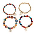thumbnail image 2 of Hyasfey 4Pcs Women Bohemia Style Bracelet Faux Crystal Beads Butterflies Pendant Elastic Wristband Jewelry Gift, 2 of 8