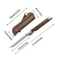 thumbnail image 3 of Navaja de Bolsillo de Damasco, Cuchillo de Supervivencia, Cuchillo Plegable con Mango de Sándalo, Cuchillo Plegable para Exteriores., 3 of 7