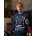 thumbnail image 2 of Tstars Mens Ugly Christmas Sweater Happy Chrismukkah Xmas Hanukkah Christmas Gift Funny Humor Holiday Shirts Xmas Party Christmas Gifts for Him Ugly Xmas Sweater, 2 of 6