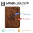 thumbnail image 2 of Dteck Smart Folio Case for Apple iPad (10th generation), Embossed Butterfly PU Leather Flip Stand Cover with Card Slots Pencil Holder Auto Wake Sleep Case for iPad 10th Gen 10.9" 2022,Brown, 2 of 6