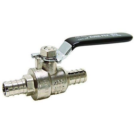 Zurn Pex Brass Ball Valve With Tee Handle, 1 In. Barb X 1 In. Barb, Lead Free