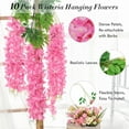 thumbnail image 3 of Scheam 3.6 Feet Fake Wisteria Hanging Flowers,Pink Artificial Wisteria Garland,Simulation Flower Strings,Plastic Silk Greenery Decoration,for Home Party Wedding Birthday Decor 20 Pcs, 3 of 8