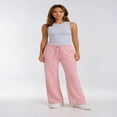 thumbnail image 3 of Forever 21 Drawstring Relaxed Fit Pants, Color- Pink, Size- M, 3 of 7