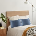 thumbnail image 2 of Soft Silky Satin Pillowcases for Hair Skin 2PCS Pillow Case Travel, Slate Gray, 2 of 10