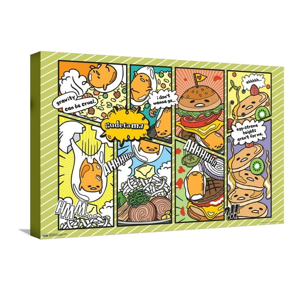 Gudetama - Food Canvas Wall Poster, 14.725" x 22.375"