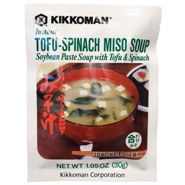 Kikkoman Instant Soup Miso, Variety Flavor (Shiro, Tofu, TofuSpinach