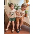 thumbnail image 5 of BemeyourBBs Kids Toddler Baby Boys Birthday Outfit 1 2 3 4 Years Old Birthday Clothes Short Sleeve Letters Print T-shirt with Elastic Waist Shorts Set Baby Boy Summer Hunting Outfit, 5 of 9