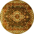 thumbnail image 1 of Ahgly Company Indoor Round Persian Yellow Traditional Area Rugs, 8' Round, 1 of 4