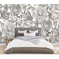 thumbnail image 3 of REMIX Walls by Katie Hunt Blooming Floral Dove Grey Wall Mural, 3 of 7