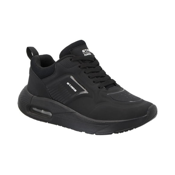 Tenis Mujer Stars Of the World Valvula Comodos Agujetas Ajustables negro 23