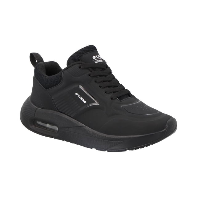 Tenis Mujer Stars Of the World Valvula Comodos Agujetas Ajustables negro 23