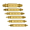 thumbnail image 1 of 6X Gold Damaged Screw Extractor Drill Bit Set Stripped Broken Screw Bolt Remover Extractor Easily Take Out Demolition Tools, 1 of 10