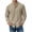 #02 Khaki, variant on Aestivo Men's Mandarin Collar Button Down Solid Shirt, Modern Fit Long Sleeve Top, Casual Solid Shirt for Work Formal Leisure, Gray L