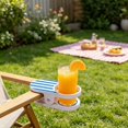 thumbnail image 6 of SomWiBe Clip On Cup Holder Desk Drink Holder Clamp Plastic Beverage Holder Clip On Wine Glass Holder For Chair Office Home Travel Green 7.87 In, 6 of 9