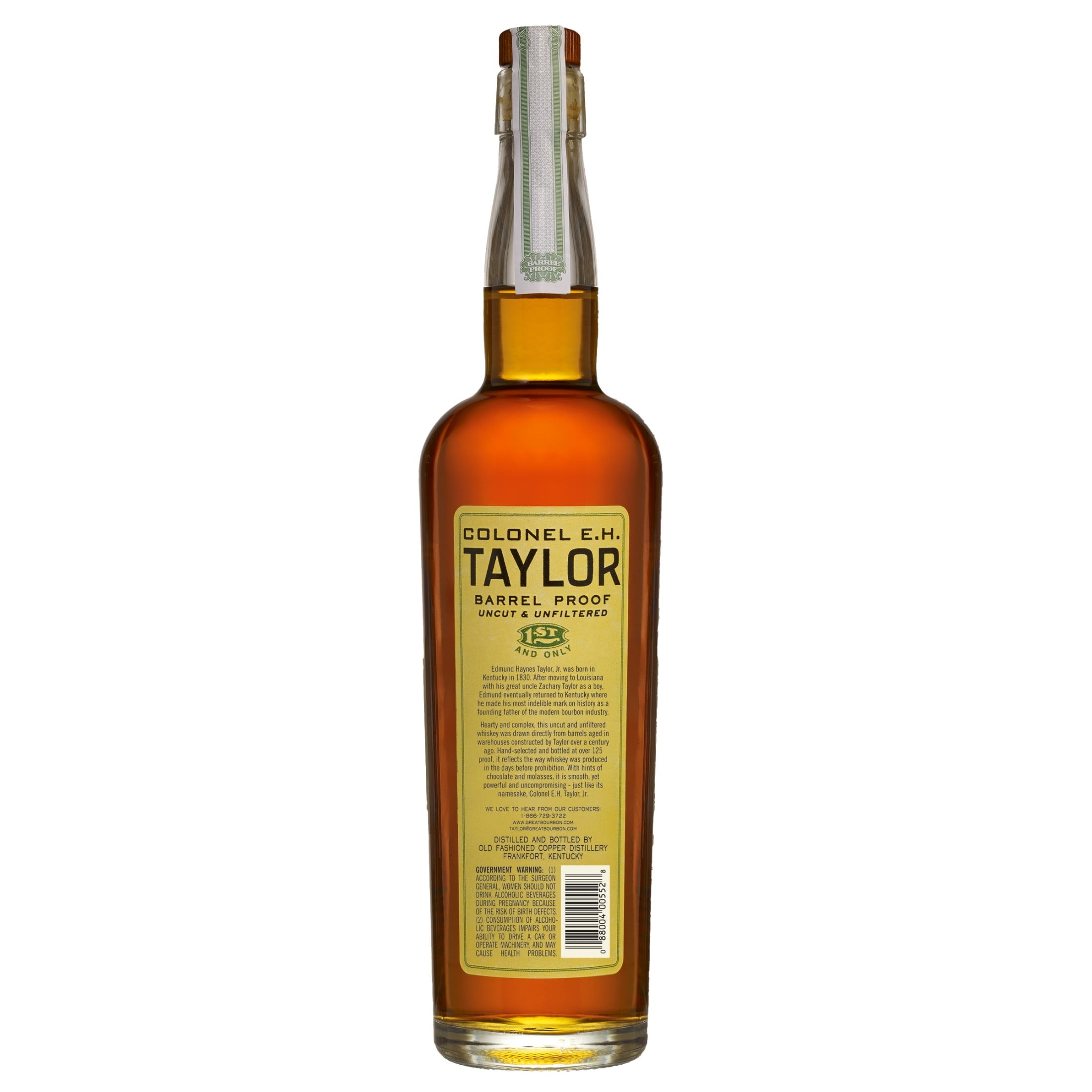Colonel E. H. Taylor Barrel Proof Straight Kentucky Bourbon Whiskey, 750ml, Proof Varies