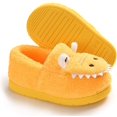thumbnail image 3 of MUCHENGGIFT Baby Toddler Boys Girls House Slipper Non Skid Fuzzy Cartoon Dinosaur Kids Indoor Bedroom Shoes, 3 of 7