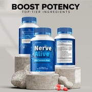 Nerve Alive Capsules – NerveAlive Pills Advanced Supplement, All Natural, Nerve Alive Maximum Strength Formula, Glycogen Support, 3 Pack, 180 Capsules