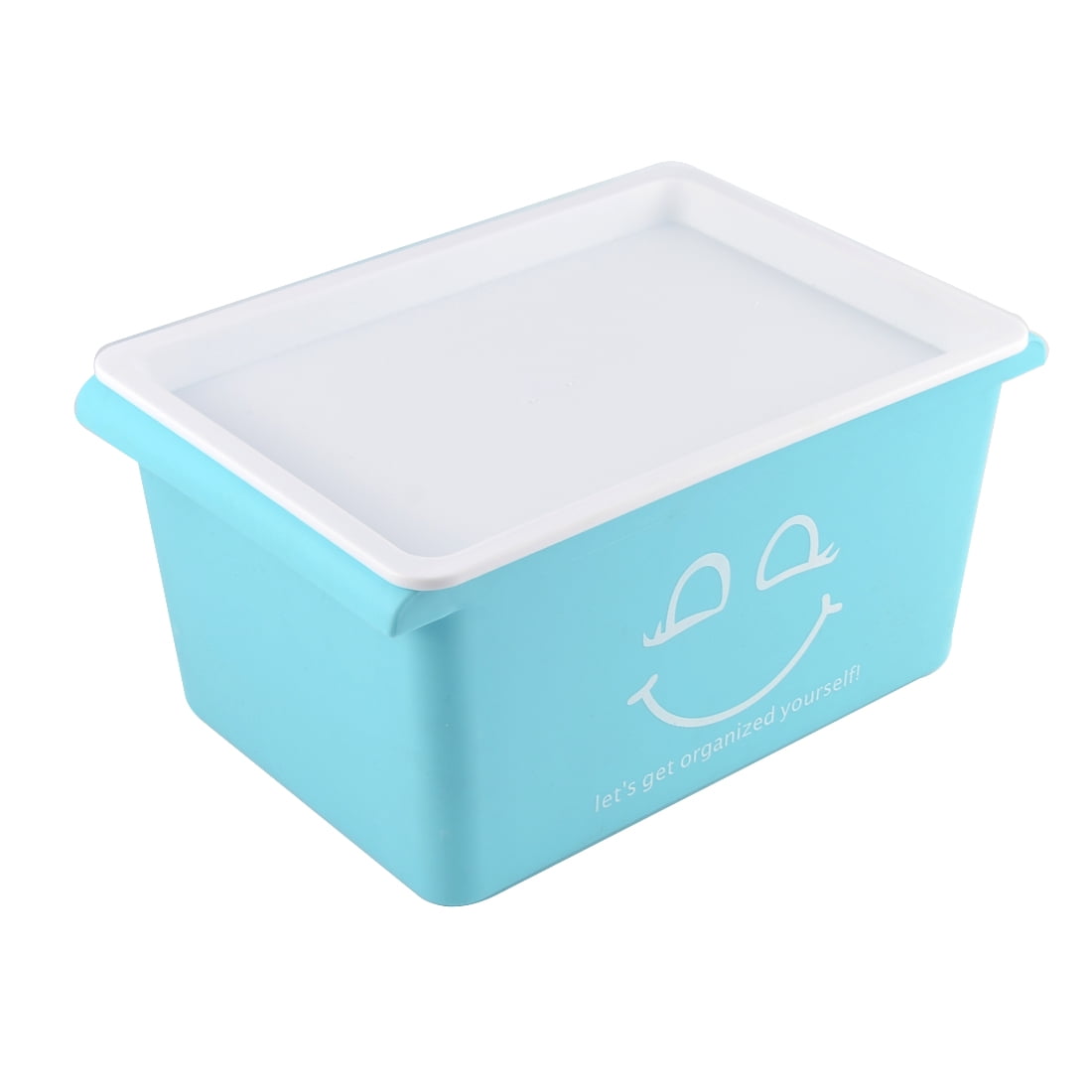 Family Household Plastic Smiling Pattern Clothes Storage Box Container