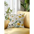 thumbnail image 2 of Outdoor Pillows Waterproof, Summer Floral Bedding Throw Pillows with Insert for Couch Sofa Bed, Daisy Bee Wildflower Blossom Rustic 16x16 Inch Pillowcases Decorative Camping Patio Pillow Set of 1, 2 of 8