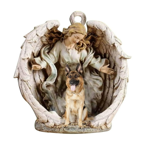 Christmas 2Pcs Angel Ornaments for Christmas Tree,Acrylic Dog Christmas Tree Decorations Christmas Gifts for Dog Lovers