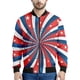 thumbnail image 4 of Chaqueta con estampado de estrellas y bandera estadounidense para hombre, chaqueta con cremallera estampada en 3D, abrigo informal holgado, sudadera con cremallera para primavera y otoño, 4 of 4
