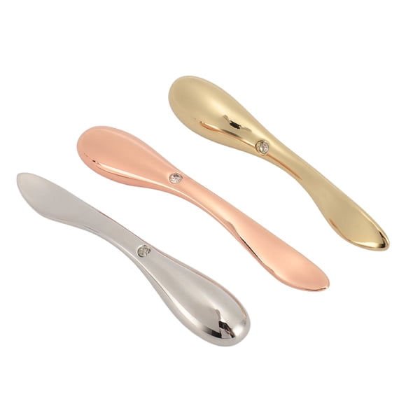 Cuchara de Maquillaje, Maquillaje Spatula 3pcs Aleación de Zinc para apretar la piel para la crema Hidratante