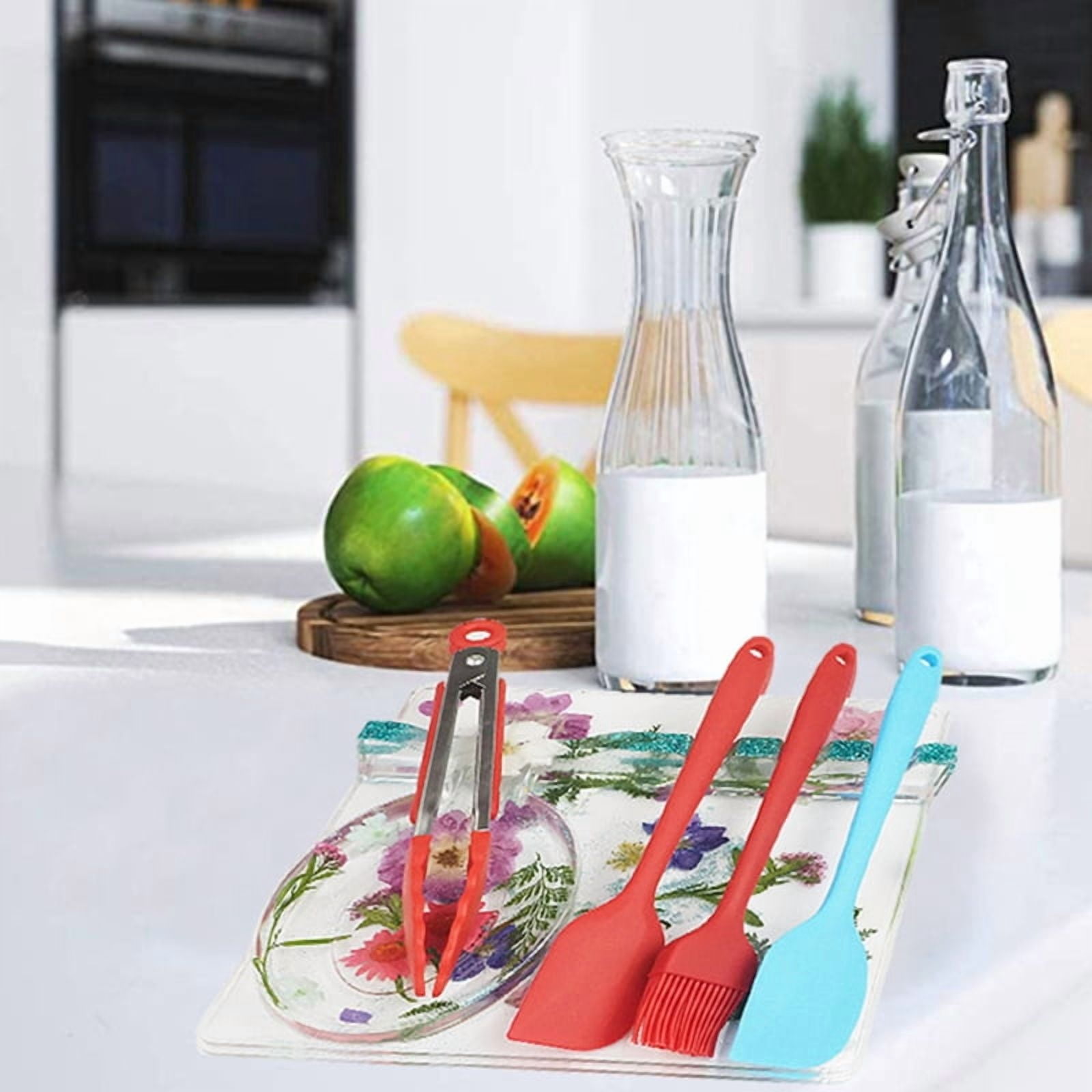 Spoon Storage Tray Epoxy Resin Mold Tableware Rack Plate Casting Silicone Mould
